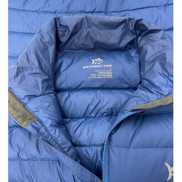 Southern Tide Mens Small Down Filled Puffer Vest Full Zip - Picture 5 of 7
